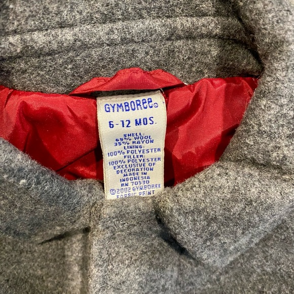 Gymboree Infant Gray Wool Peacoat - Size 6 to 12 Months - Picture 4 of 5